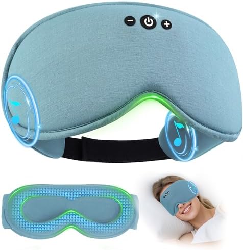LC-dolida Bamboo Cotton Weighted Bluetooth Sleep Masks, 3D Weighted Sleep Masks by LC-dolida
