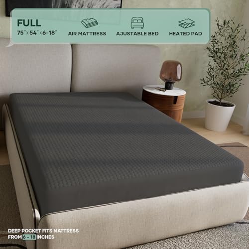 OhGeni 100% Waterproof Mattress Protector, Full-Gray Size Mattress Pad - Image 4