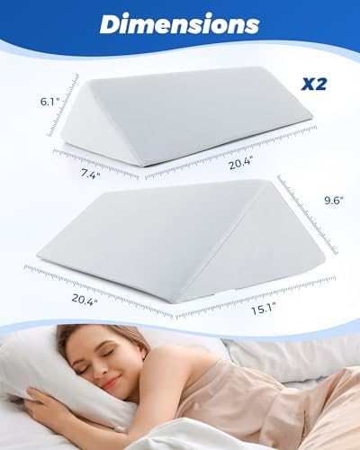 Positioning Wedge Pillow for Side Sleeping, Off-white Gray - Image 6
