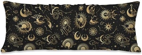 Body Pillow Cover, Moons and Stars Body Pillow by SEILONHD