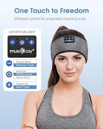 MUSICOZY Sleep Headphones Bluetooth Headband Headphones - Image 6