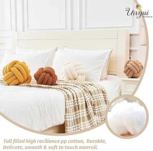 Uvvyui Knot Pillow Ball, Soft Home Decorative Round Throw Pillow, Handmade - Image 3