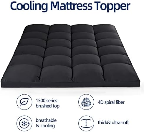 CHOPINMOON California King Mattress Topper, Thick Mattress Pad Cover - Image 2