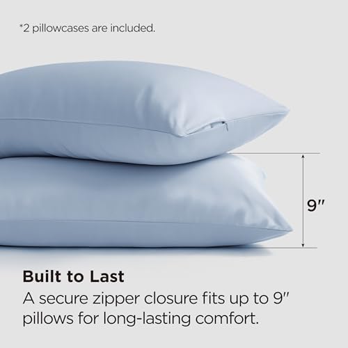 Bedsure Zipper Pillow Cases Queen Size from Rayon Derived from Bamboo - Image 4
