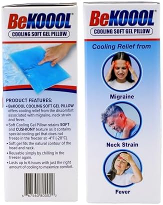 BeKoool Cooling Soft Gel Pillow, Cooling Relief - Image 2
