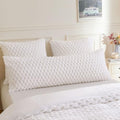 XeGe Bubble Fluffy Faux Rabbit Fur Decorative Body Pillow Cover 20x54 White by XeGe