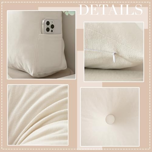 Wedge Headboard Pillow Twin XL, College Dorm Essentials Bed Reading - Image 6