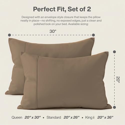 QUEENSBAY Queen Pillow Cases Set of 2, Microfiber Cooling Pillowcases, Soft - Image 4