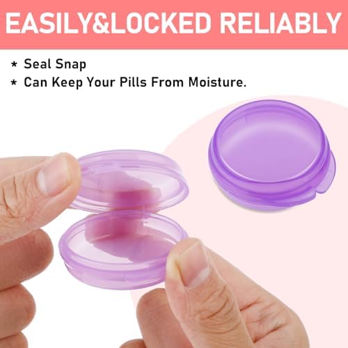 4 Pcs Mini Pill Organizer Small Pill Box Cute Portable Pill Case - Image 6