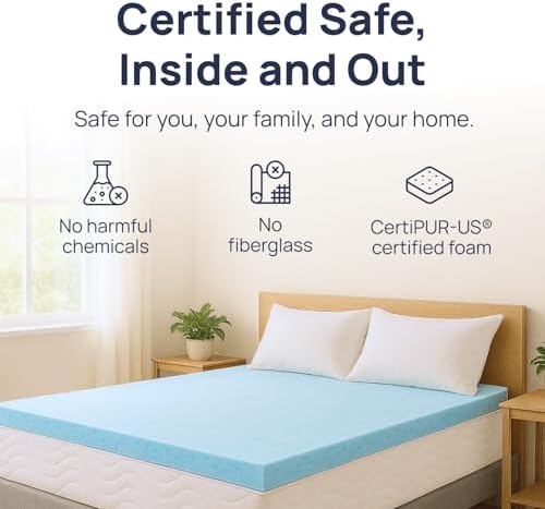 Sure2Sleep Gel Swirl Memory Foam Mattress Topper - Image 5
