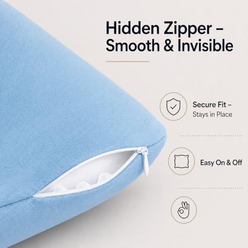 EVOLIVE Body Pillow Cover 21"x54", Microfiber, Hidden Zipper - Image 5