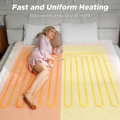 Templewet Heated Mattress Pad King Size, Bed Warmer Pad, Machine Washable - Image 4