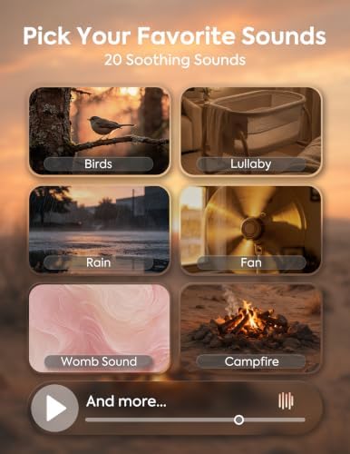 Babelio Pluggy White Noise Machine, Wall Plug-in & Rechargeable, 20 Sounds - Image 3