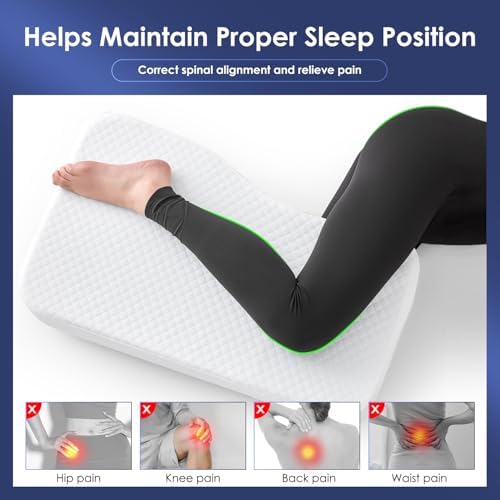 Leg Pillow for Side Sleepers, Memory Foam Knee Pillow for Side Sleeping - Image 5