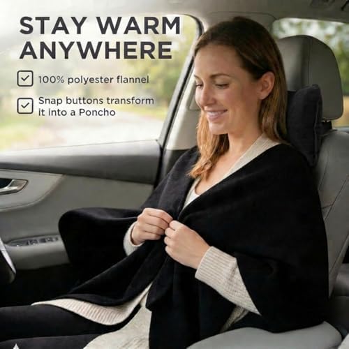 Dot&Dot Travel Pillow and Blanket Set, 2-in-1 Airplane Travel Essentials - Image 5