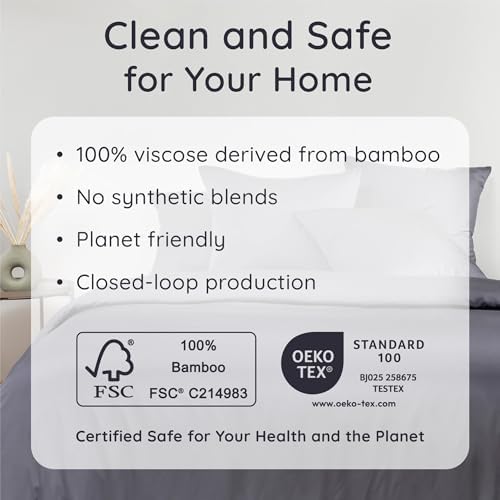 Bambaw 100% Viscose Derived from Bamboo Sheets Twin Size Set – 4-Piece Cooling - Image 7