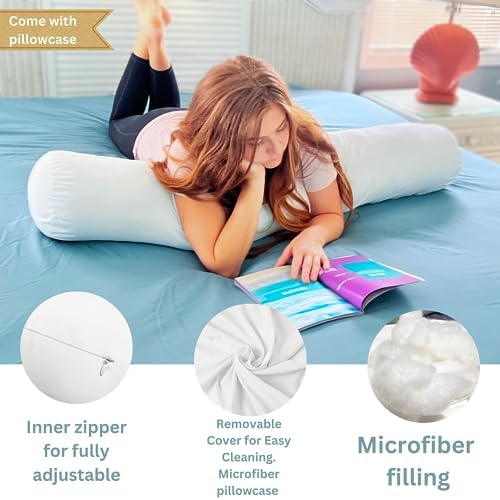 8x48 Round Body Pillow, Adjustable Bolster - Image 4