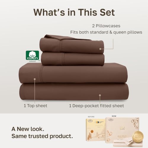 California Design Den Soft 100% Cotton Sateen Queen Size Sheets - Image 3