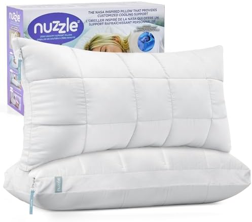Nuzzle Adjustable Neck Pillows Queen Size Set of 2, Soft Luxury Hotel Feel by Nuzzlepillow