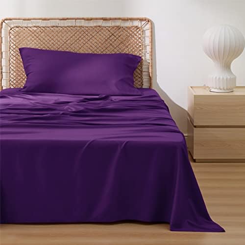 Bedsure PureWoven 100% Rayon Derived from Bamboo, Twin Bed Sheets, 3 Pieces - Image 2