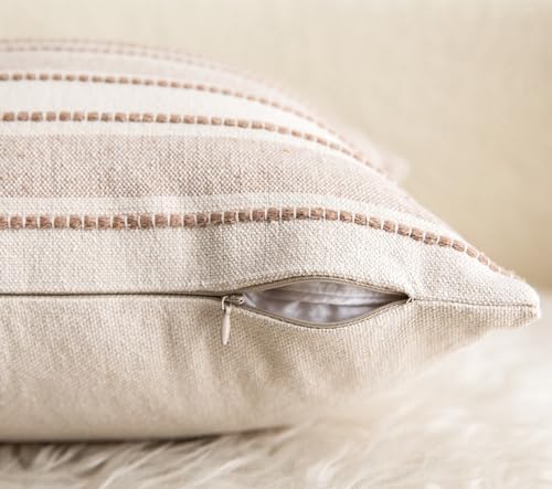 Cethom Decorative Boho Lumbar Throw Pillow Covers, Farmhouse Textured Pillow - Image 3