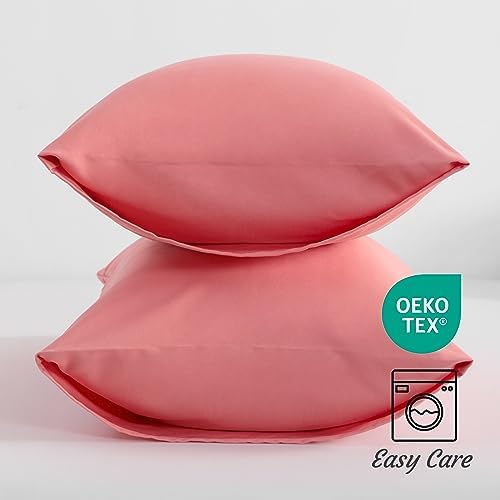 NTBAY King Microfiber Pillowcases, Coral Pink - Image 3