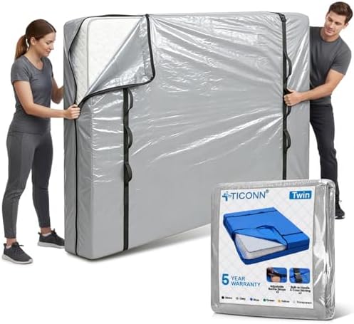 TICONN Mattress Bags for Moving, Heavy Duty Mattress Cover Storage Bag by TICONN