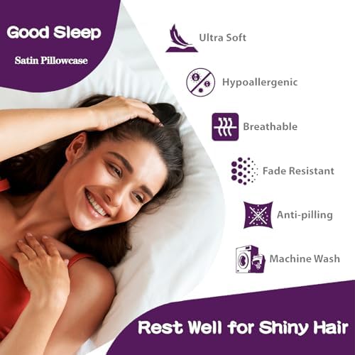 Satin Pillowcase for Hair and Skin, Softer Than Mulberry Silk Pillow Case - Image 3