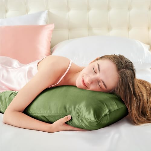 BEDELITE Satin Body Pillow Cover, 20x54 Inch, Cedar Green - Image 5