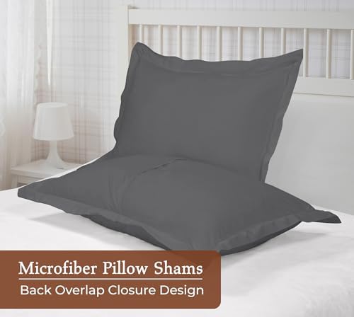 Royale Linens Microfiber Queen Size Pillow Shams Set of 2 - Image 2