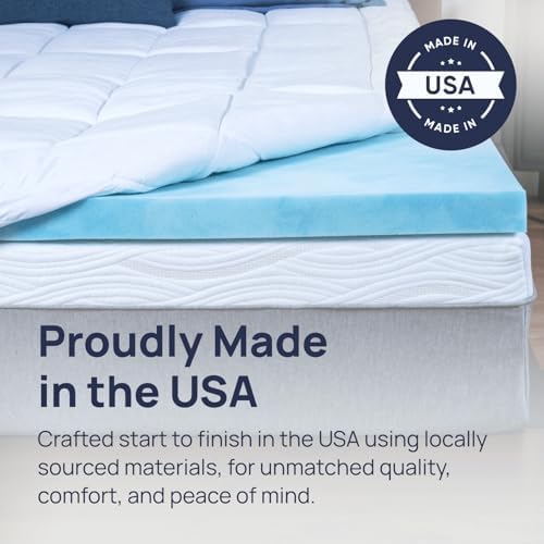 Sure2Sleep Gel Swirl Memory Foam Mattress Topper - Image 4