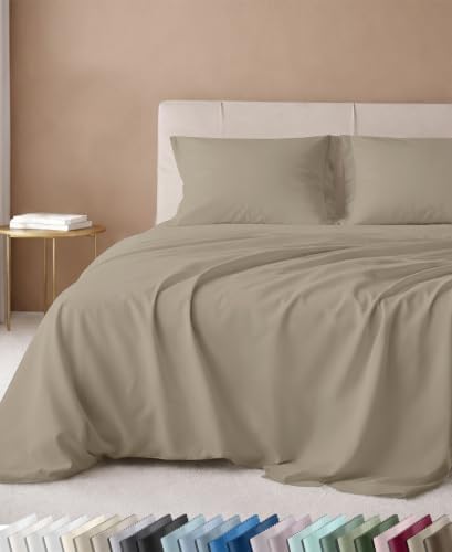 California Design Den Luxury 600 Thread Count Full Sheet Set, Cool Taupe by CaliforniaDesignDen