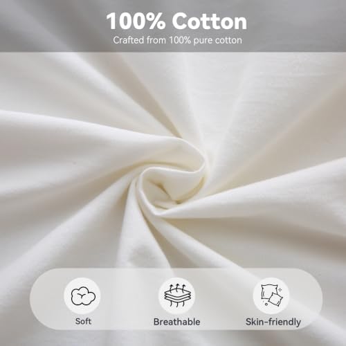 36x14 Inch Off White Ruffled Lumbar Pillow Cover, 1 Pack - Image 3