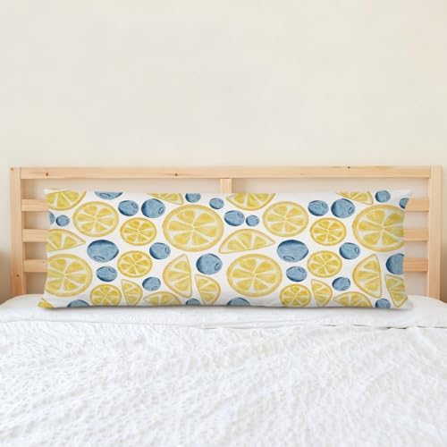Blueberry and Lemon Body Pillow Pillowcase by Unknown