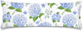 Blue Hydrangea Spring Long Pillow Cases Spring Summer Decor Lumbar Pillowcase by Unknown