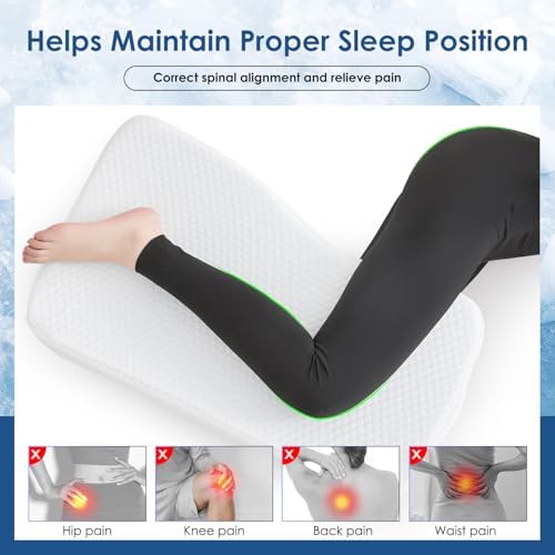 Leg Pillow for Side Sleepers, Memory Foam Knee Pillow for Side Sleeping - Image 6