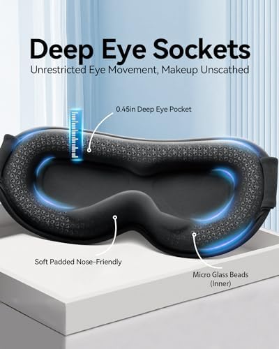 FACEMOON Sleep Mask for Men & Women – 3D Weighted Design, 100% Blackout - Image 2
