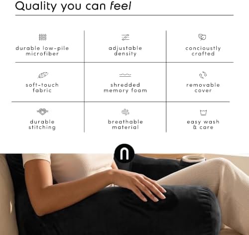 Nestl Reading Pillow for Bed, Back Pillow for Sitting Up in Bed - Image 6