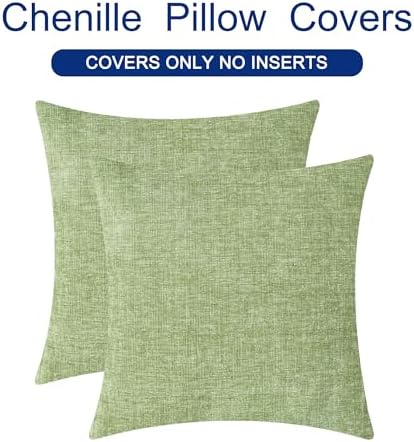 CaliTime Decorative Couch Throw Pillow Covers 20 X 20 Inches Sage Green - Image 6