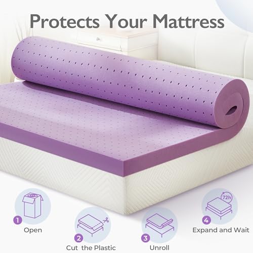BDEUS 1.5 inch Queen Size Mattress Topper, Cooling Gel Memory Foam Bed Topper - Image 6