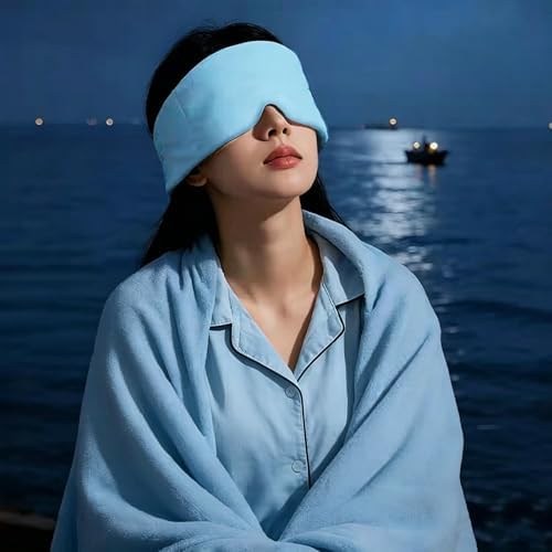 Silk Sleep Mask, Soft Pressureless Cooling Blackout Eye Covers - Image 6