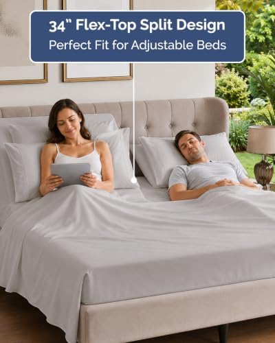 Flex Top Split Head King 6 Piece Sheet Set - Image 3