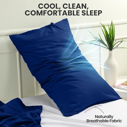 Pillow Cases Queen Set of 2, Ultra Soft Comfy Pillow Covers, Royal Blue - Image 5