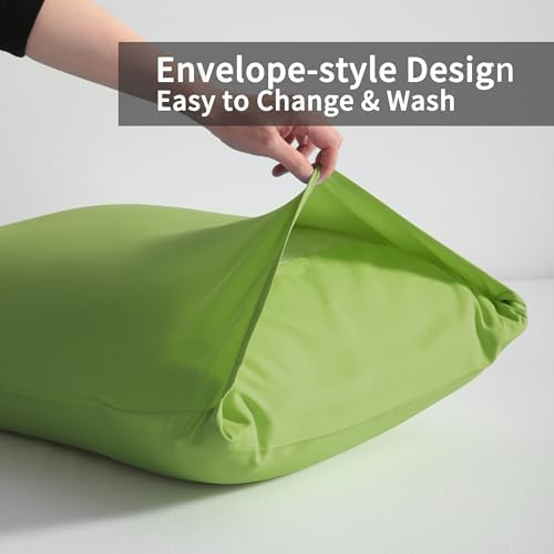 King Pillow Cases, 2 Pack, 20x40 in, Microfiber, Sage Green - Image 4