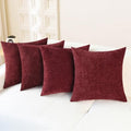 CaliTime Decorative Couch Throw Pillow Covers 18 X 18 Inches Burgundy by CaliTime