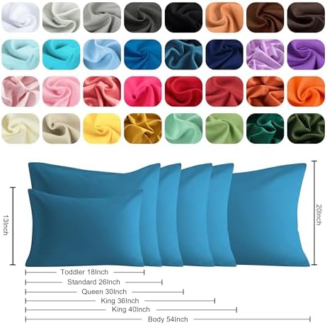 King Pillow Cases, 2 Pack, 20x40 in, Microfiber, Slate Blue - Image 6