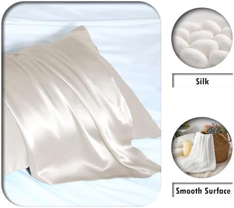 Silk Pillow Cases 2 Pack Soft Breathable and Sliky King Size Pillow Cases Set - Image 2