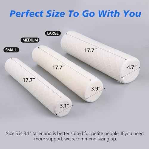 Cozyhealth Cervical Roll Pillow, Medium Soft Memory Foam Neck Round Pillow - Image 2