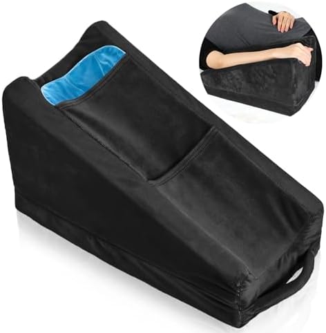 Buryeah Black Arm Elevation Pillow 2 Pocket, Plush Material by Buryeah