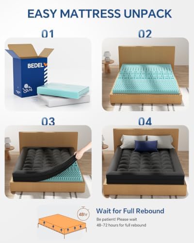 BEDELITE Dual Layer Queen Size Memory Foam Mattress Topper - Image 7